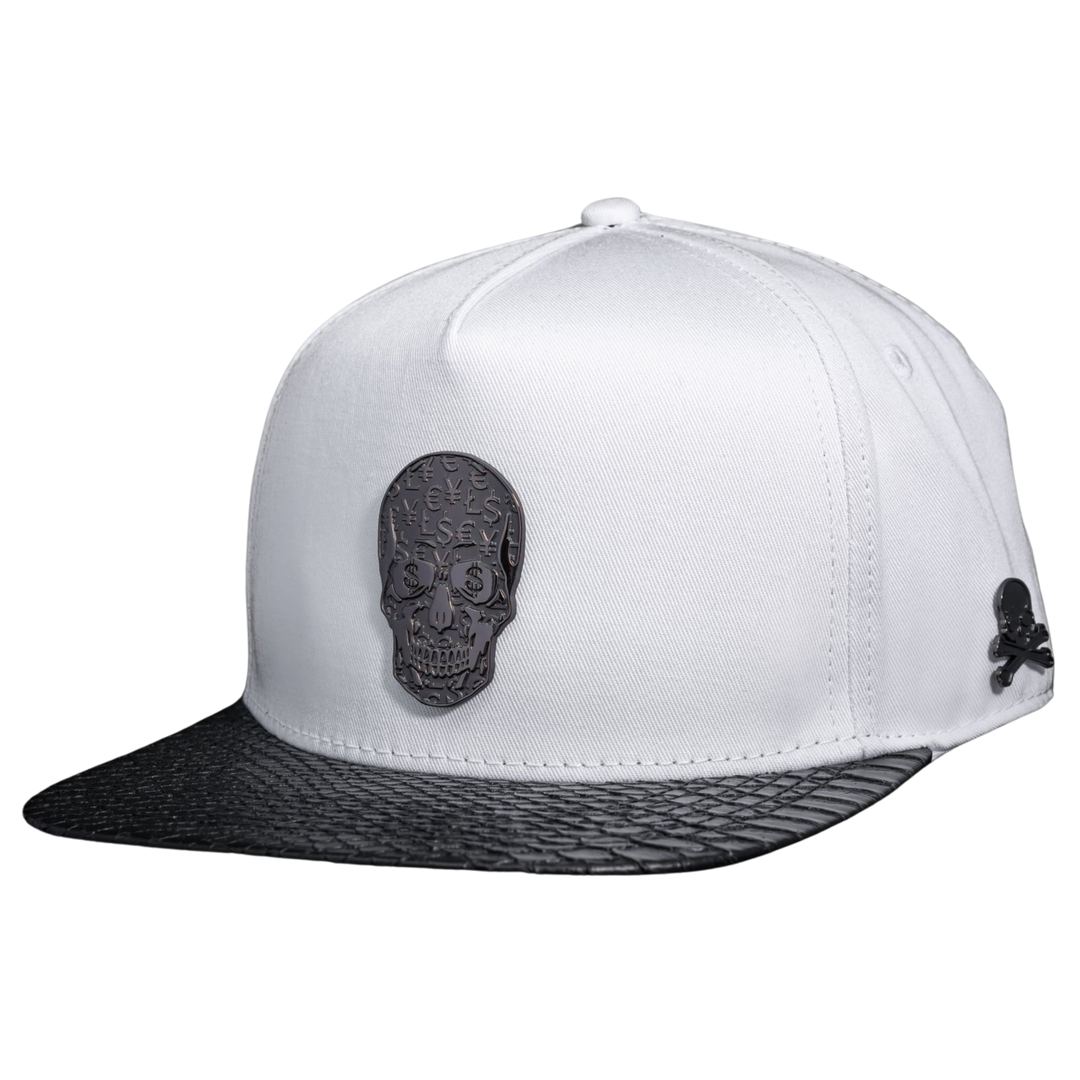 GORRA CASH ONLY SKULL BLANCO