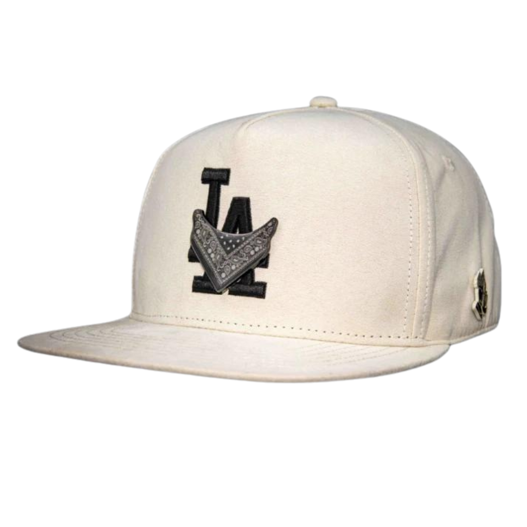 GORRA CASH ONLY LA BANDANA BEIGE WITH BLACK SNAPBACK
