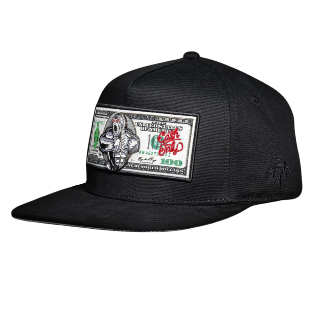 GORRA CASH ONLY GORILLA DOLAR BLACK
