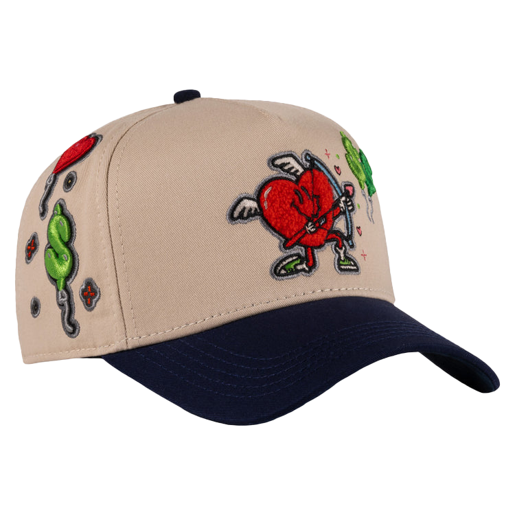 GORRA JC HATS MONEY LOVE BEIGE BLUE