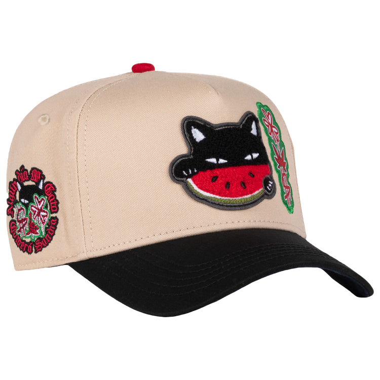 GORRA JC HATS WATERMELON CAT BEIGE BLACK