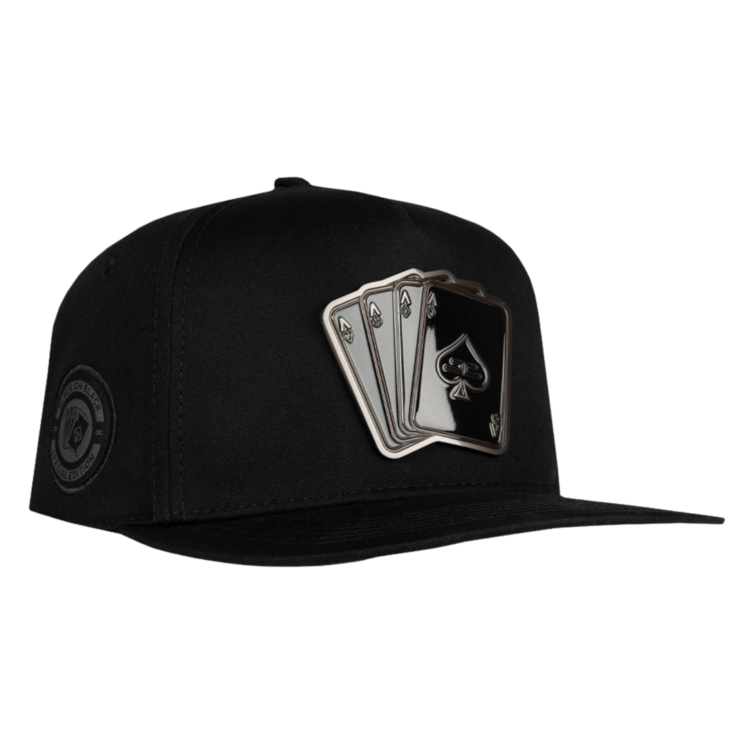 GORRA JC HATS POKER BLACK ON BLACK