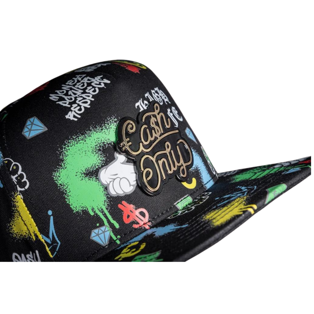 GORRA CASH ONLY FULL PRINT BLACK