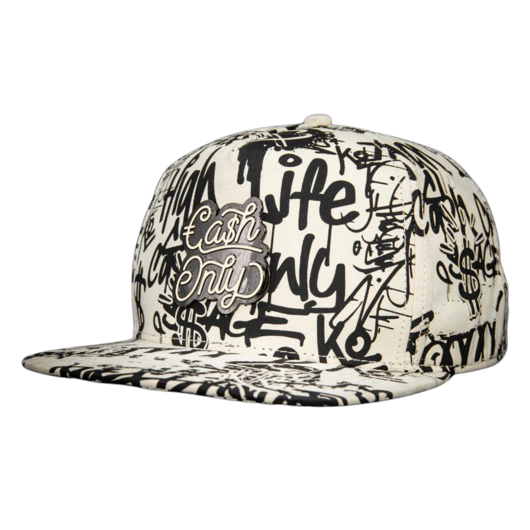 GORRA CASH ONLY YOU HAVE BEEN TAGED IN WHITE BACKGROUND