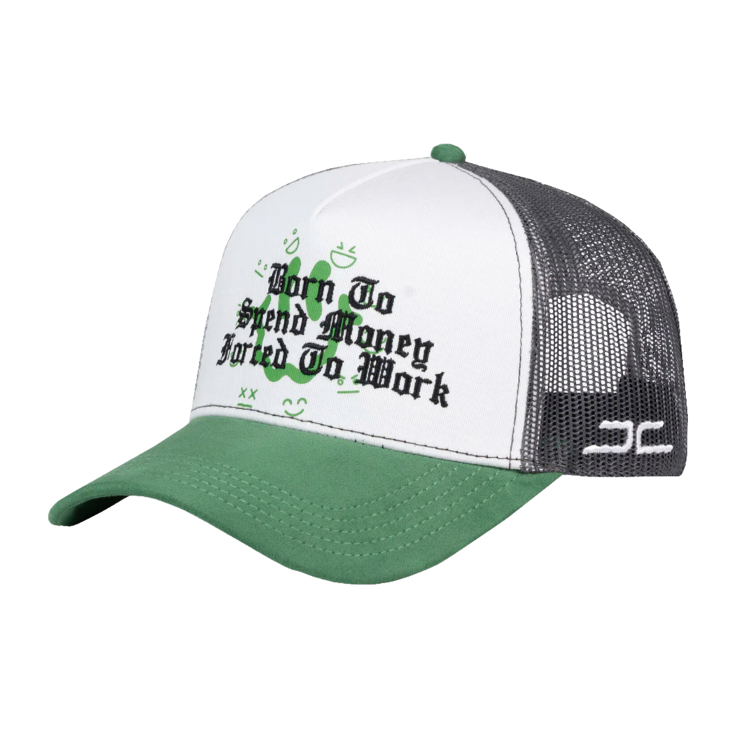 GORRA JC HATS SPEND MONEY WHITE GREEN