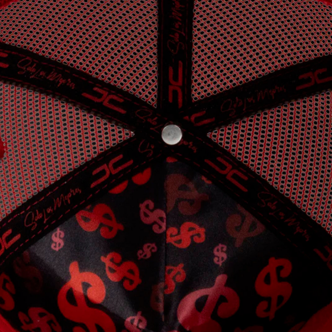 GORRA JC HATS HI MONEY CURVA ROJO