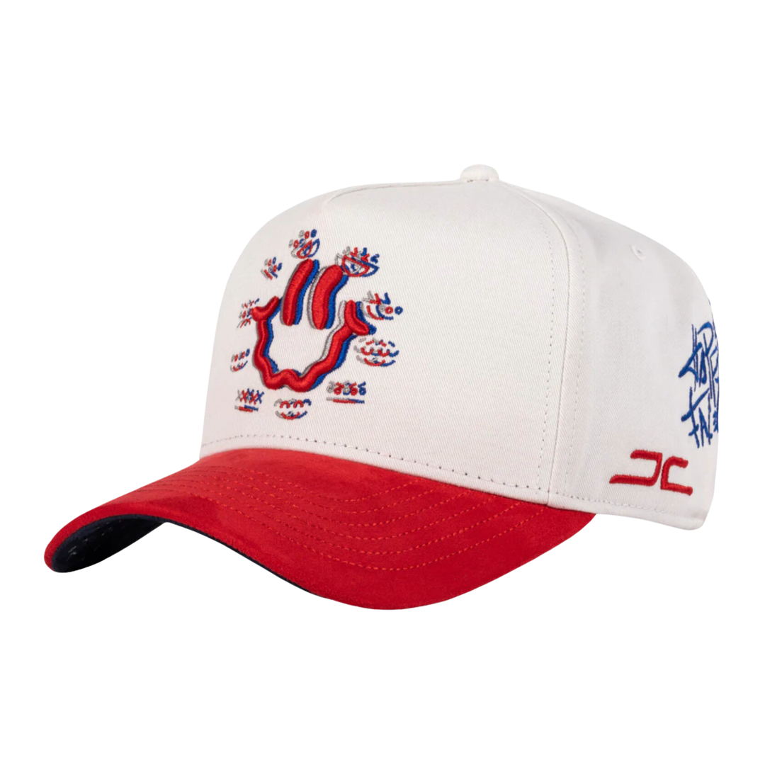 GORRA JC HATS HAPPY FACE BEIGE RED