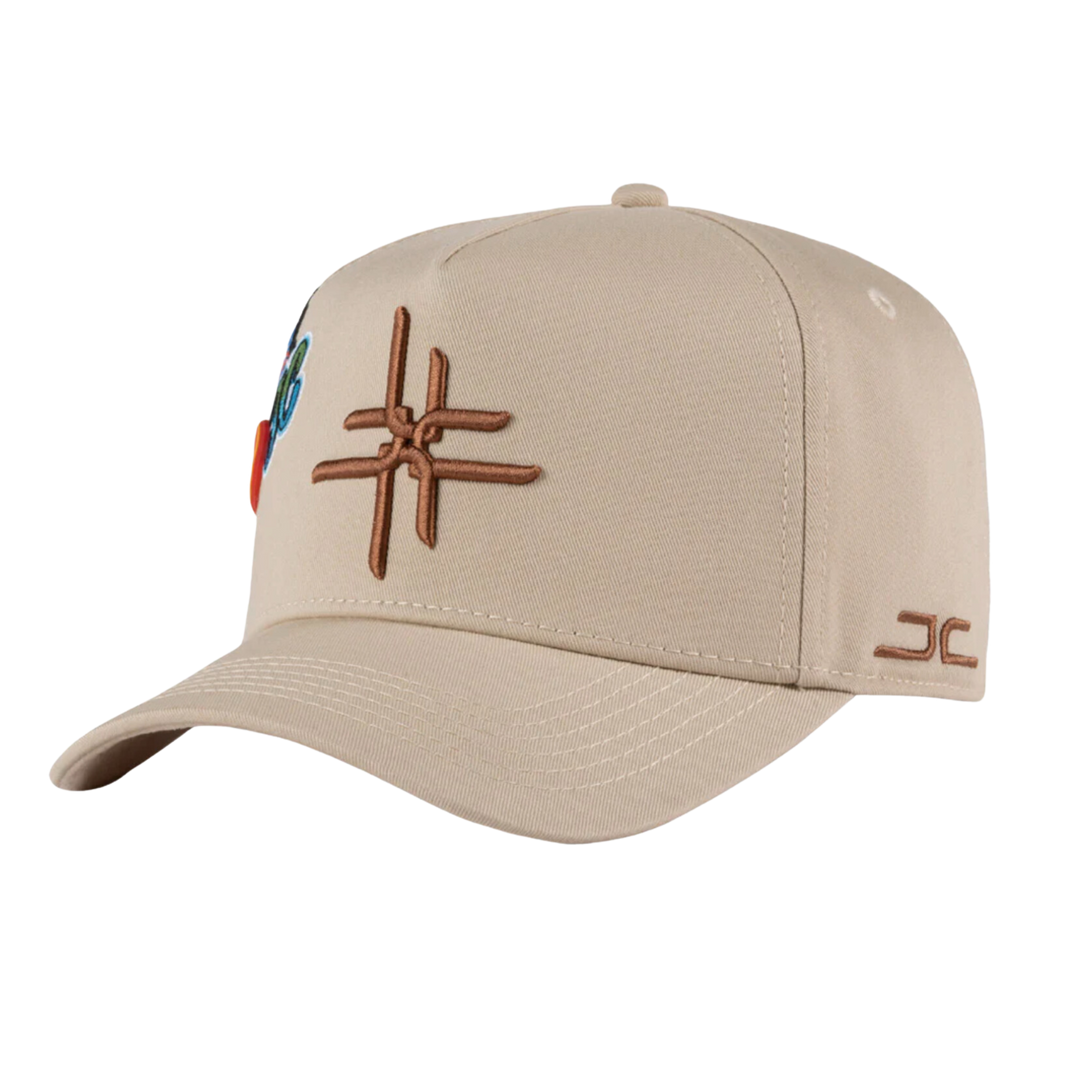 GORRA JC HATS DOUBLE CURVE BEIGE