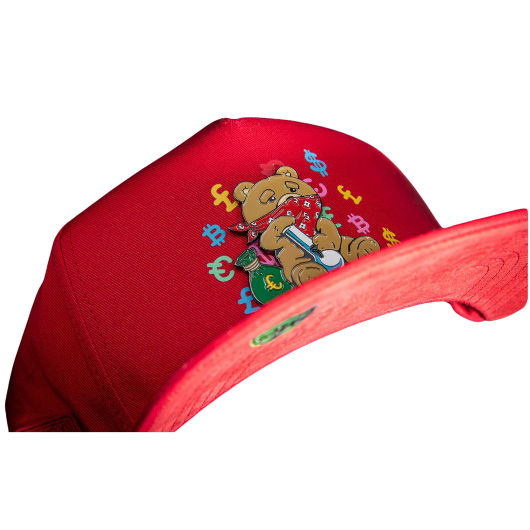 GORRA CASH ONLY TEDDY ROJA