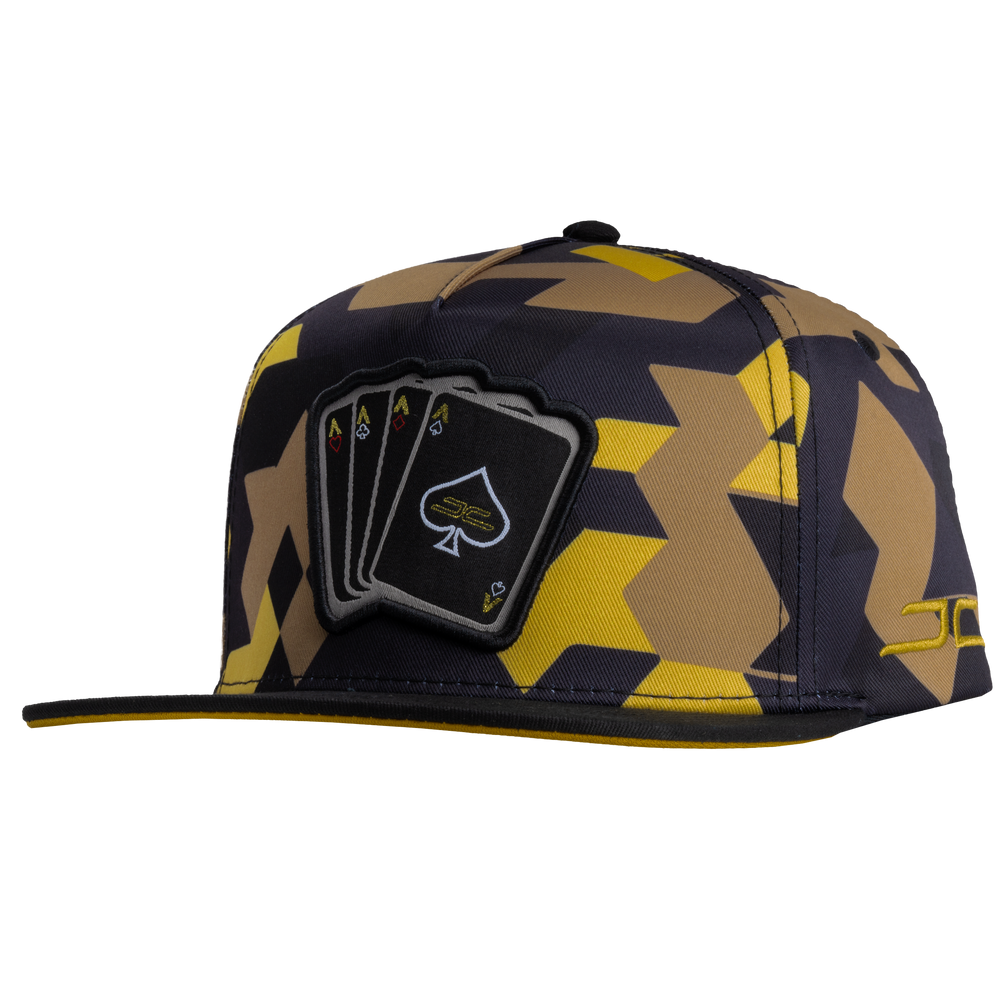 GORRA JC HATS POKER CAMO AMARILLO