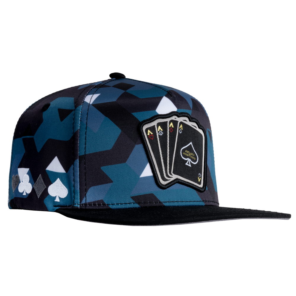 GORRA JC HATS POKER CAMO AQUA