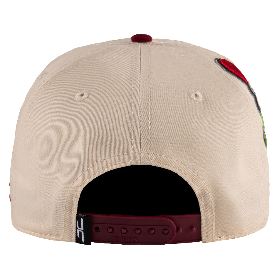 GORRA JC HATS MONEY LOVE BEIGE RED