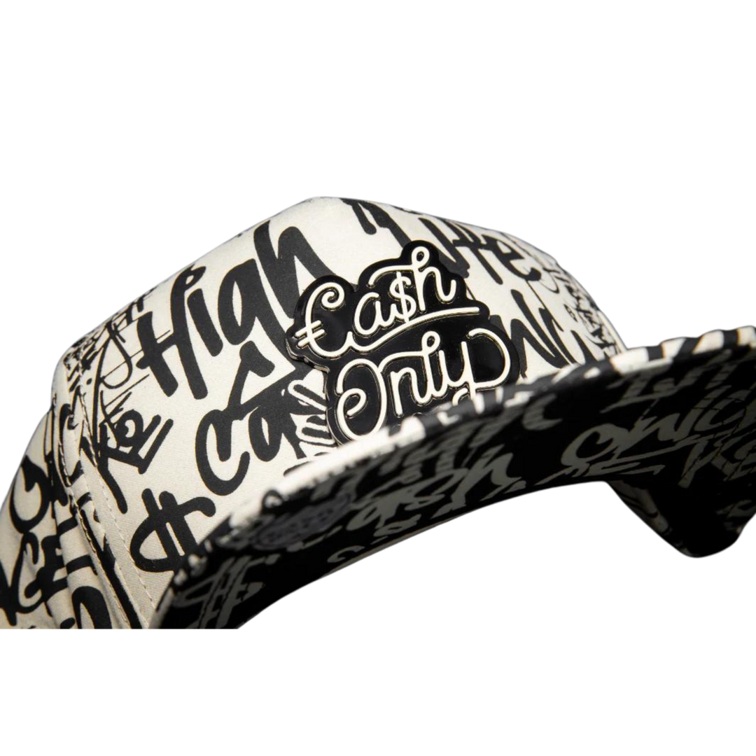 GORRA CASH ONLY YOU HAVE BEEN TAGED IN WHITE BACKGROUND