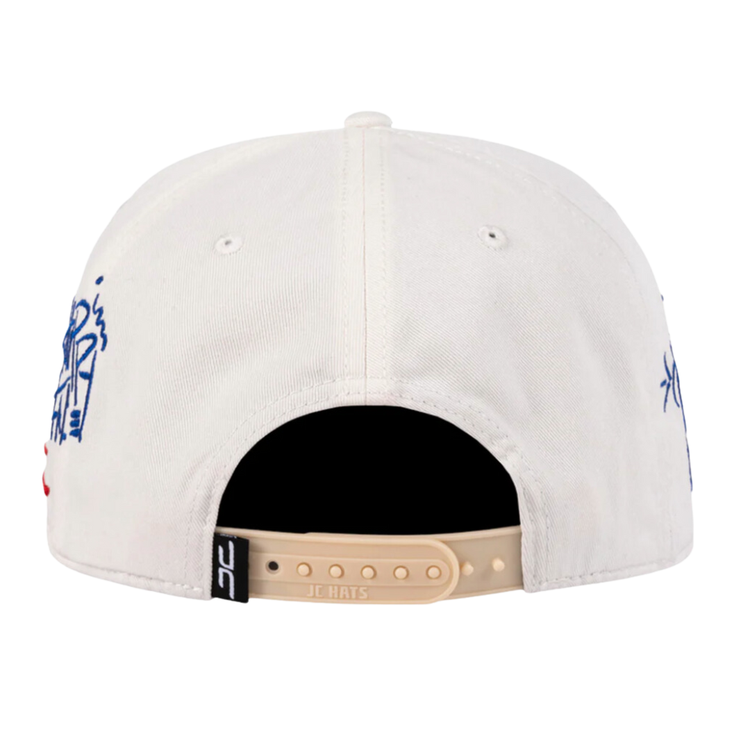GORRA JC HATS HAPPY FACE BEIGE RED