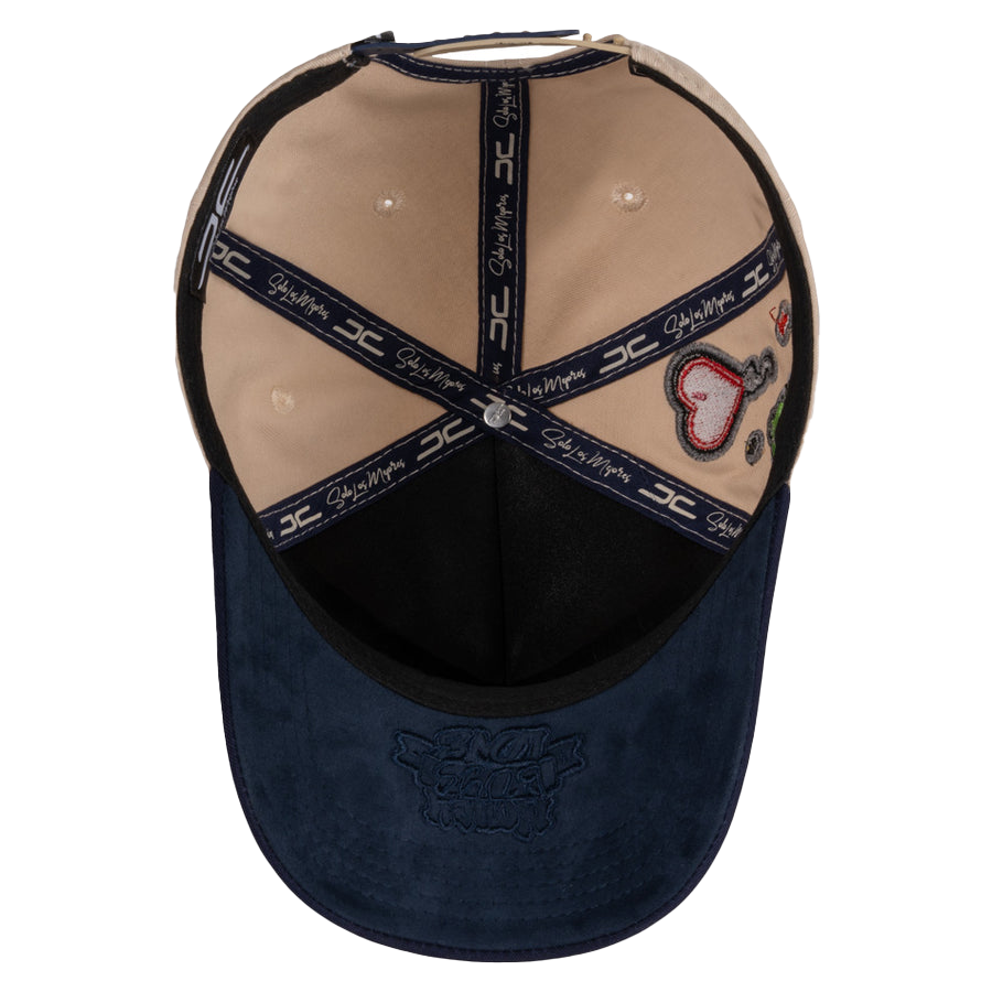 GORRA JC HATS MONEY LOVE BEIGE BLUE