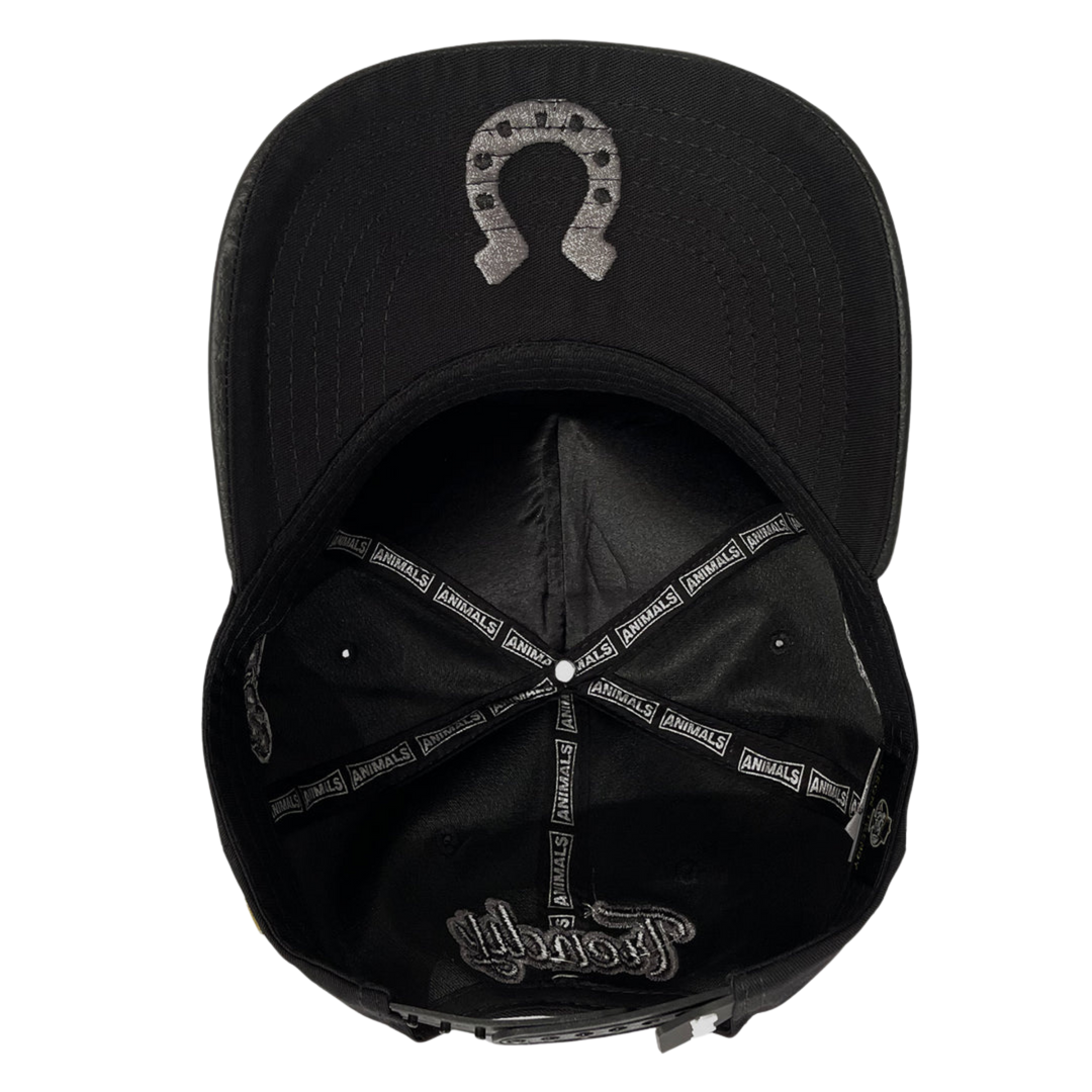 GORRA 1IRON TRENDY HORSE BLACK VINIPIEL