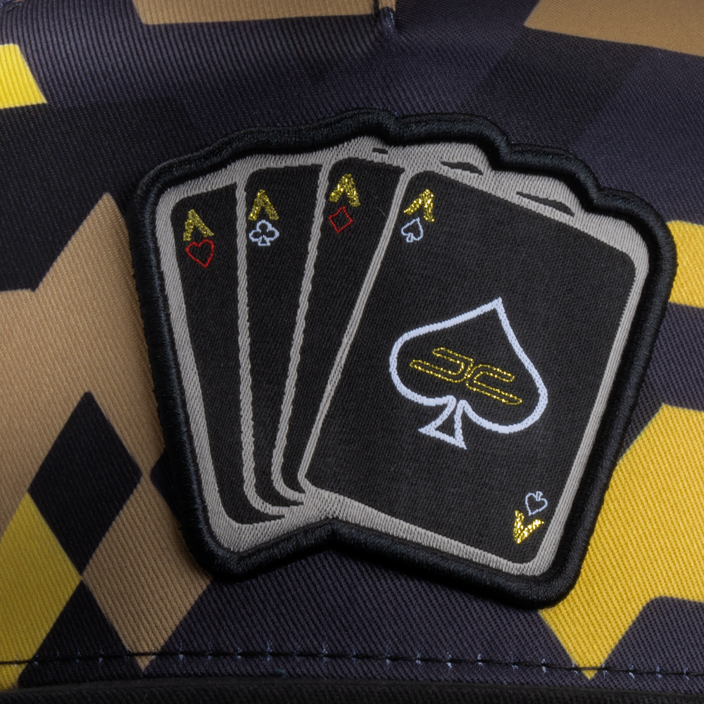 GORRA JC HATS POKER CAMO AMARILLO