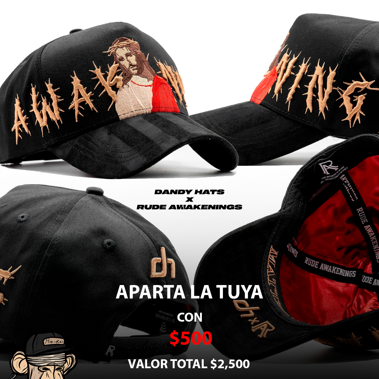 PREVENTA DANDY HATS X RUDE AWAKENING